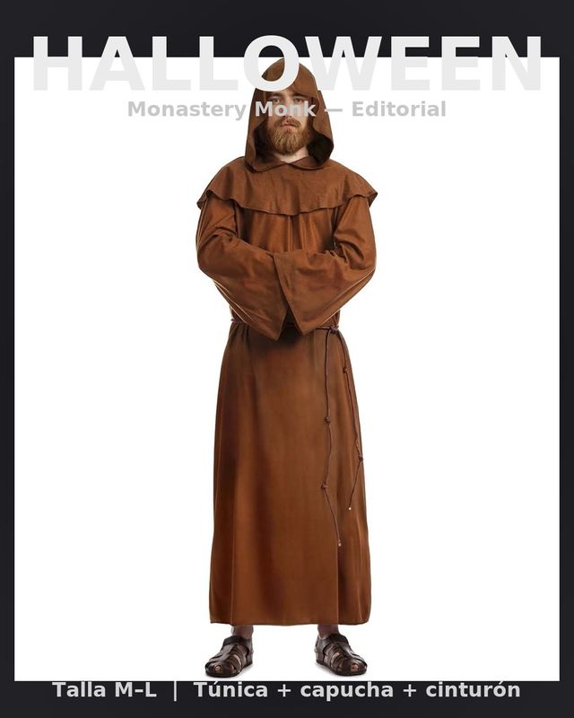Disfraz Halloween monje medieval M-L (nuevo)