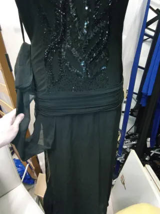 Tuta elegante nera con paillettes