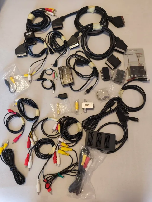 Lote Cables AV, SCART, RCA