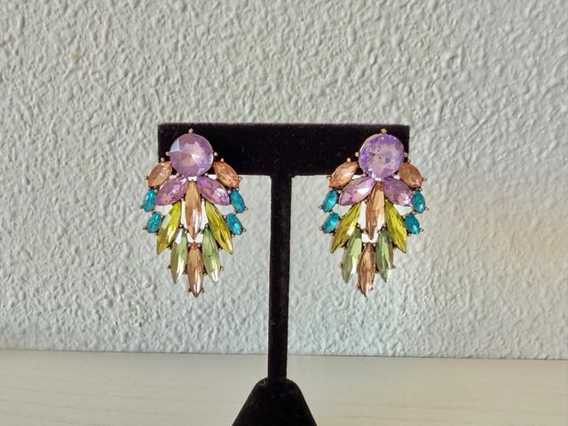 Pendientes llamativos multicolor