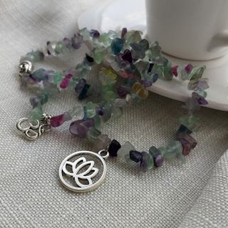 Set Pulseras Piedra Natural Fluorita