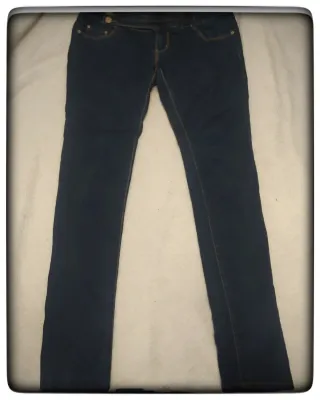 Jeans Tiro Bajo Push-Up 3 Botones Talla XL