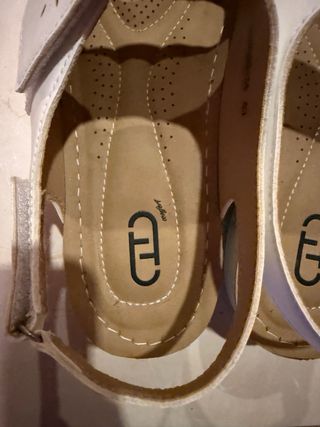Sandalias blancas cómodas talla 38