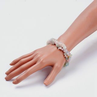 Pulsera elástica piedras naturales Morganita