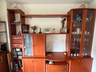 Mueble Comedor Madera y Cristal