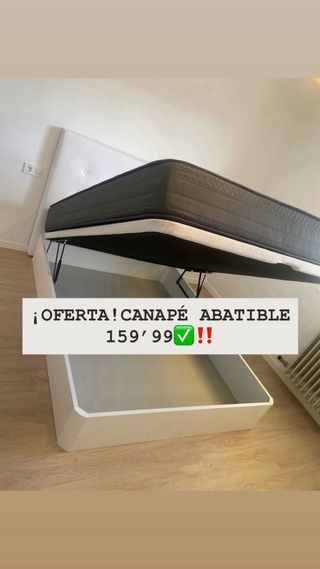 Canapé abatible y colchón oferta