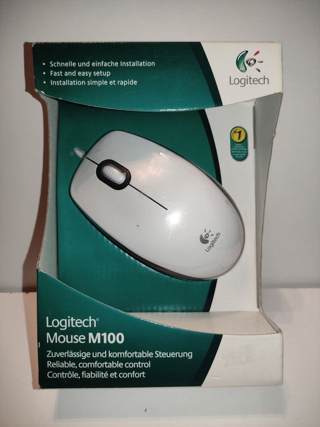 Ratón Logitech M100 Negro/Blanco