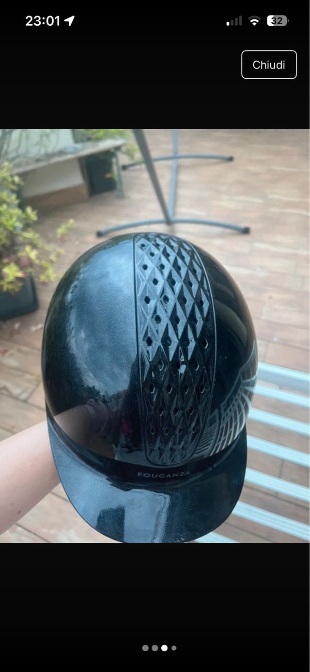 Casco da equitazione Fouganza nero