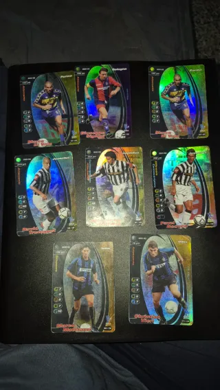 Lotto 8 carte football champions 2001-2002