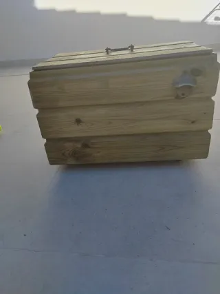 Frigorifero artigianale in legno 45L rustico