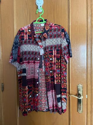 Camisa Estampada Multicolor Talla M