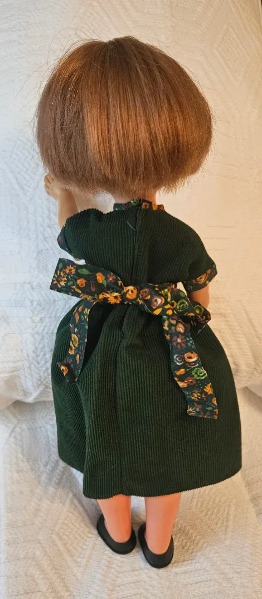 Vestido Muñeca Nancy Verde Corduroy Floral
