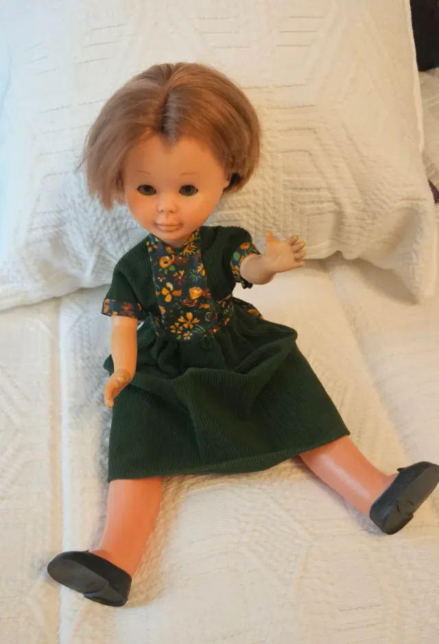 Vestido Muñeca Nancy Verde Corduroy Floral