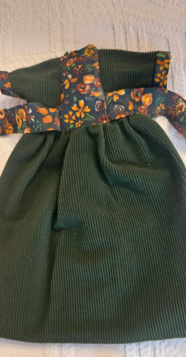 Vestido Muñeca Nancy Verde Corduroy Floral