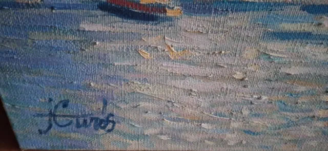 Pintura al óleo Puente y Edificios Jordi Curos