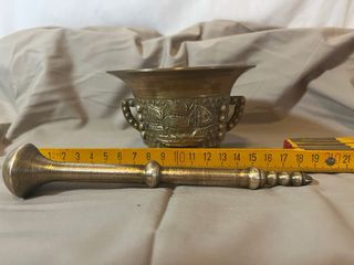 Conjunto piezas latón y bronce antiguas