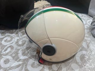 Casco Moto Vintage Rayas Tricolor