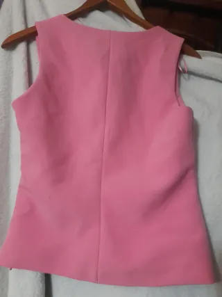 Blusa Zara rosa sin mangas