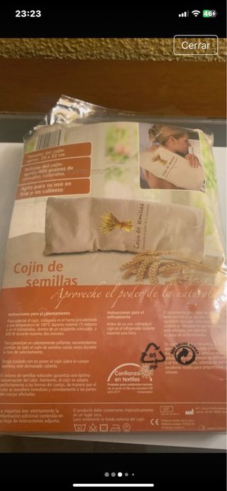 Cojín de semillas para calor/frío