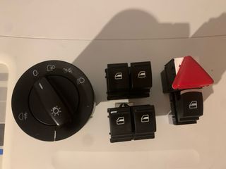 Botones elevalunas y mando luces VW Golf V