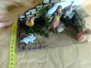 Belén: Gallinero con figuras