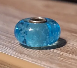 Trollbeads Vetro Blu con Argento