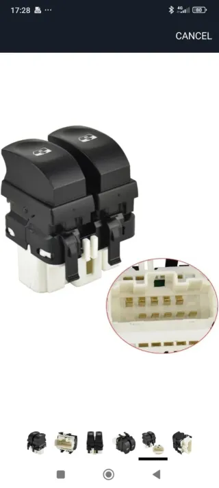 Pulsante doppio alzacristalli auto