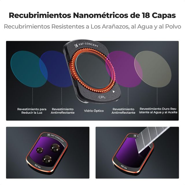 Kit filtros magnéticos CPL y ND para Osmo Pocket 3