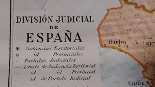 Mapa antiguo España División Judicial