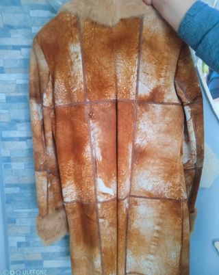 Cappotto vintage vera pelle marrone