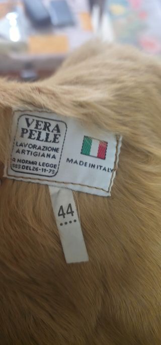 Cappotto vintage vera pelle marrone