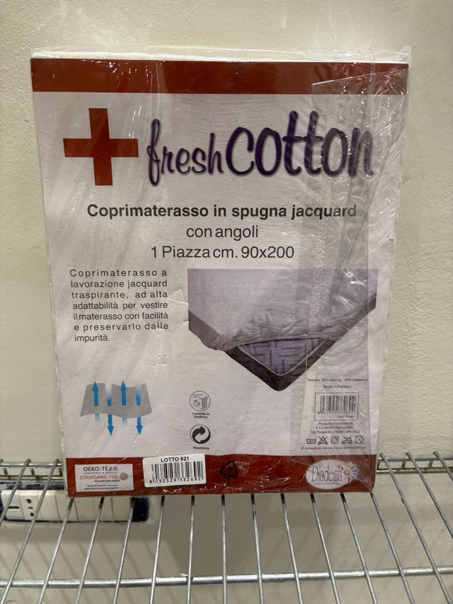 Coprimaterasso spugna jacquard 90x200