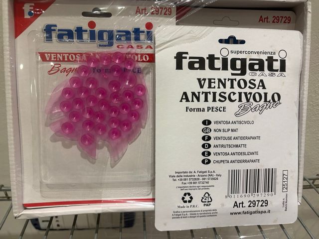Ventosa antiscivolo fucsia forma pesce