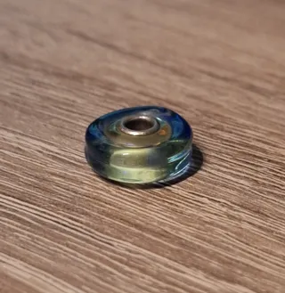 Trollbeads Perla Vetro Blu/giallo