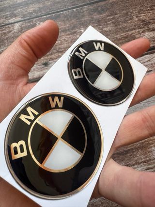 EMBLEMAS BMW NEGRO CARENADO DEPOSITO MOTO LOGO