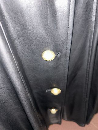 Chaleco largo polipiel negro ZARA Talla única