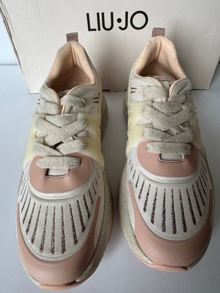 Sneakers Liu Jo Beige/Rosa Tg. 38 Nuove