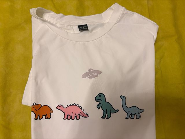 Maglietta con stampa di dinosauri