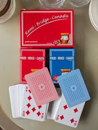 Mazzi carte Remi, Bridge, Canasta