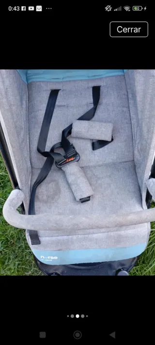 Silla de paseo gris y azul nurse d jane fly