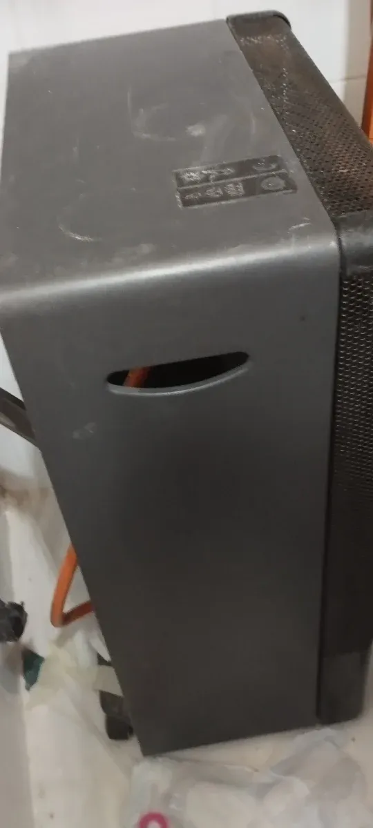 Estufa de gas butano gris metal