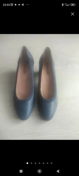 Zapatos planos beige y azul talla 39