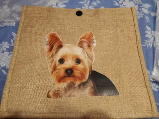 Bolsa de tela con perro Yorkshire