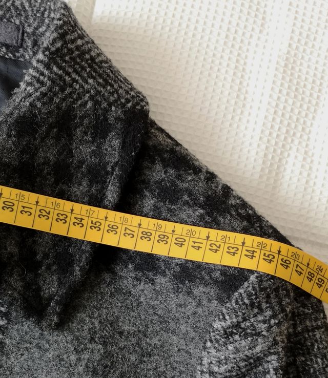 Abrigo Zara Lana chico Gris Negro