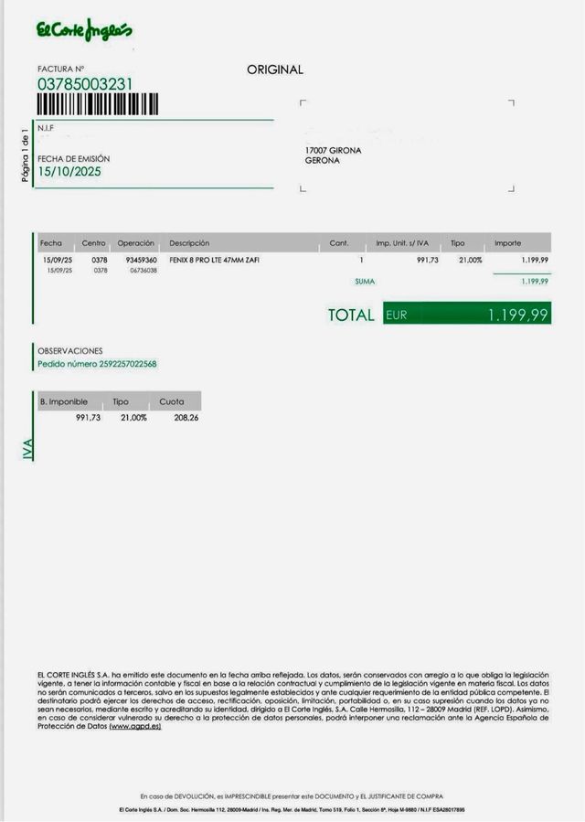 Garmin Fenix 8 Pro 47mm AMOLED Zafiro Titanio