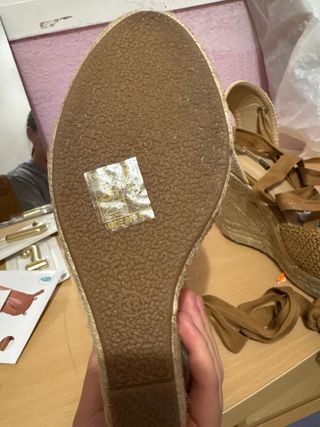 Botines de esparto con cuña