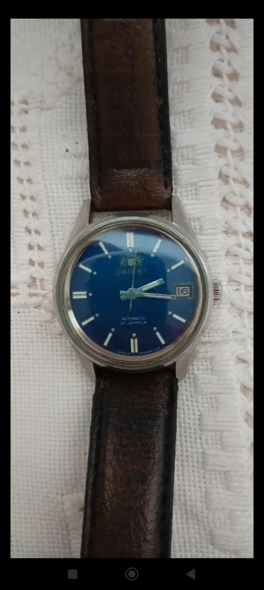 Reloj Orient Automático Azul 21 Joyas
