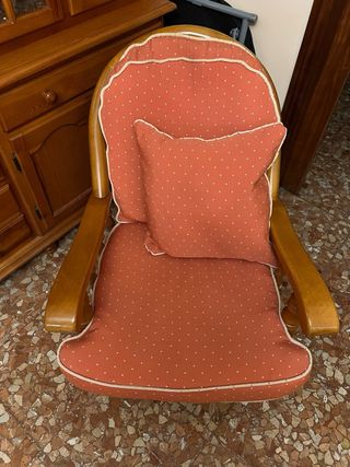 Sofá Tresillo Salón Tela y Madera