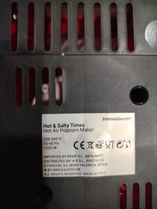 Máquina de Palomitas Roja