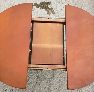 Mesa redonda extensible de madera